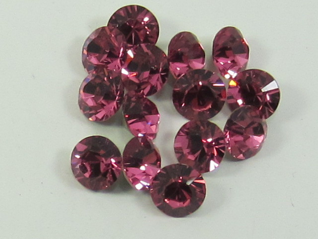 pp06 (1.3-1.35mm) 1 Gross ROSE POINTED BACK European Rhinestones